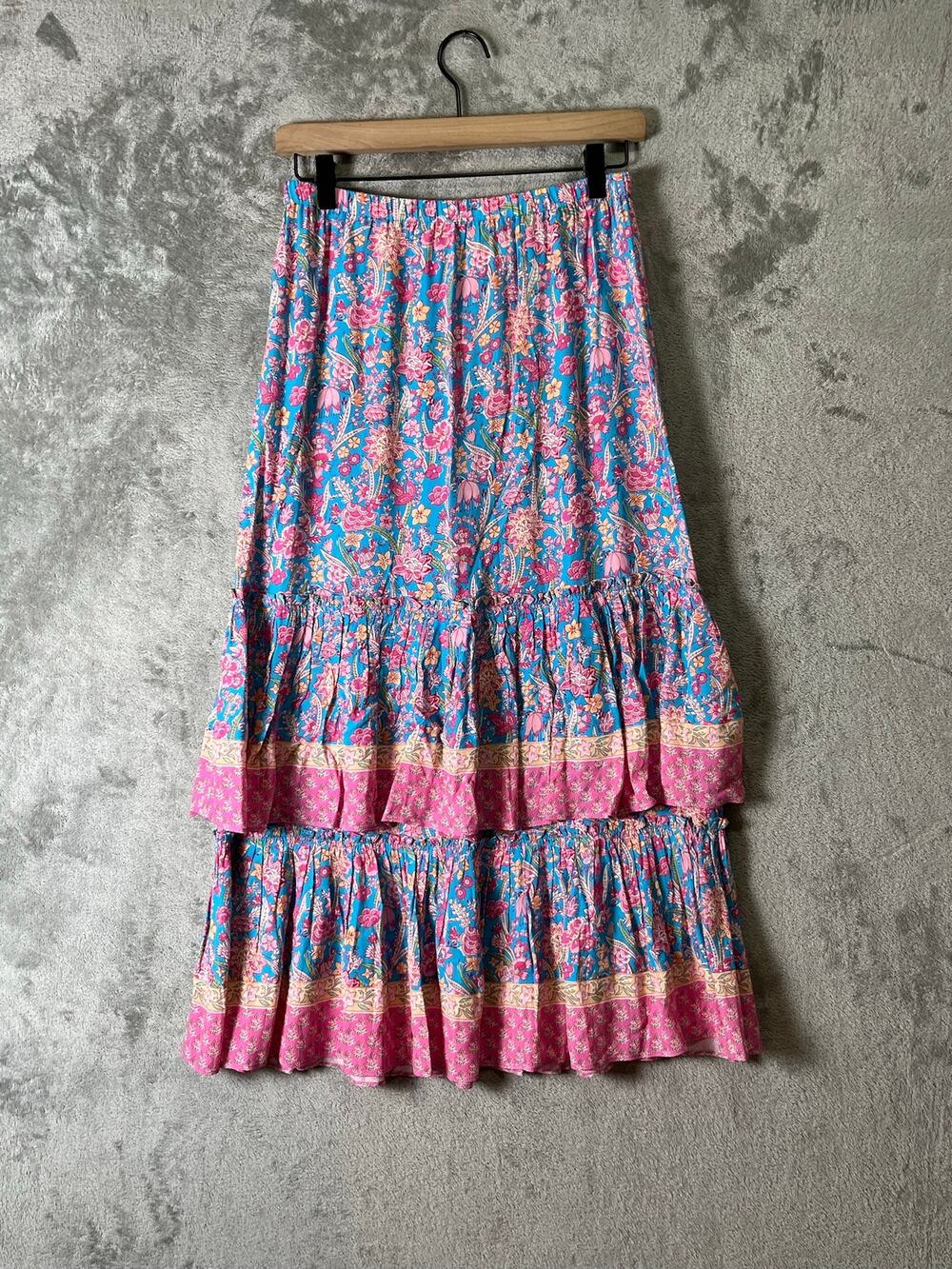 Anthropologie Plenty by Tracy Reese Meadow Tiered Midi Skirt Floral Romantic XS